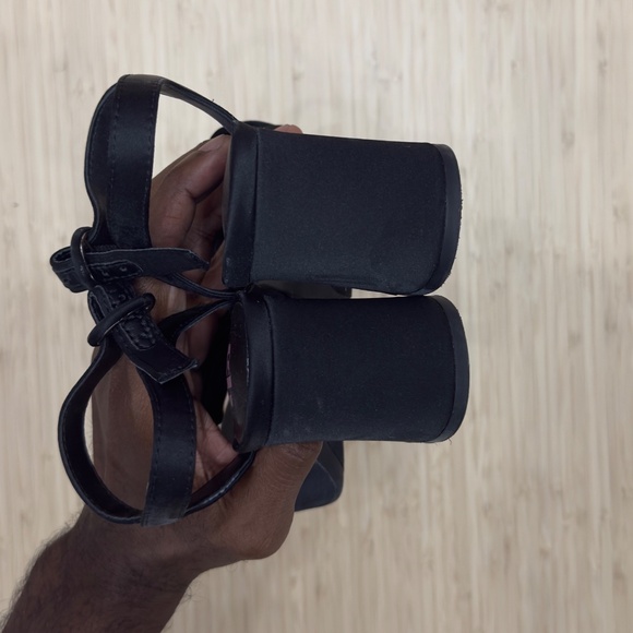 Girls' Sadie-Girl Satin Half Bow Platform Dress Sandals - size 2 Youth - Picture 4 of 10